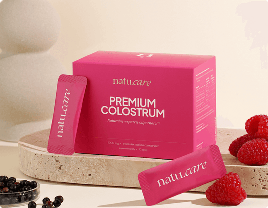 Premium Colostrum, malina-czarny bez