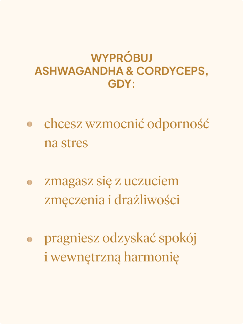 Adaptogeny: Ashwagandha & Cordyceps
