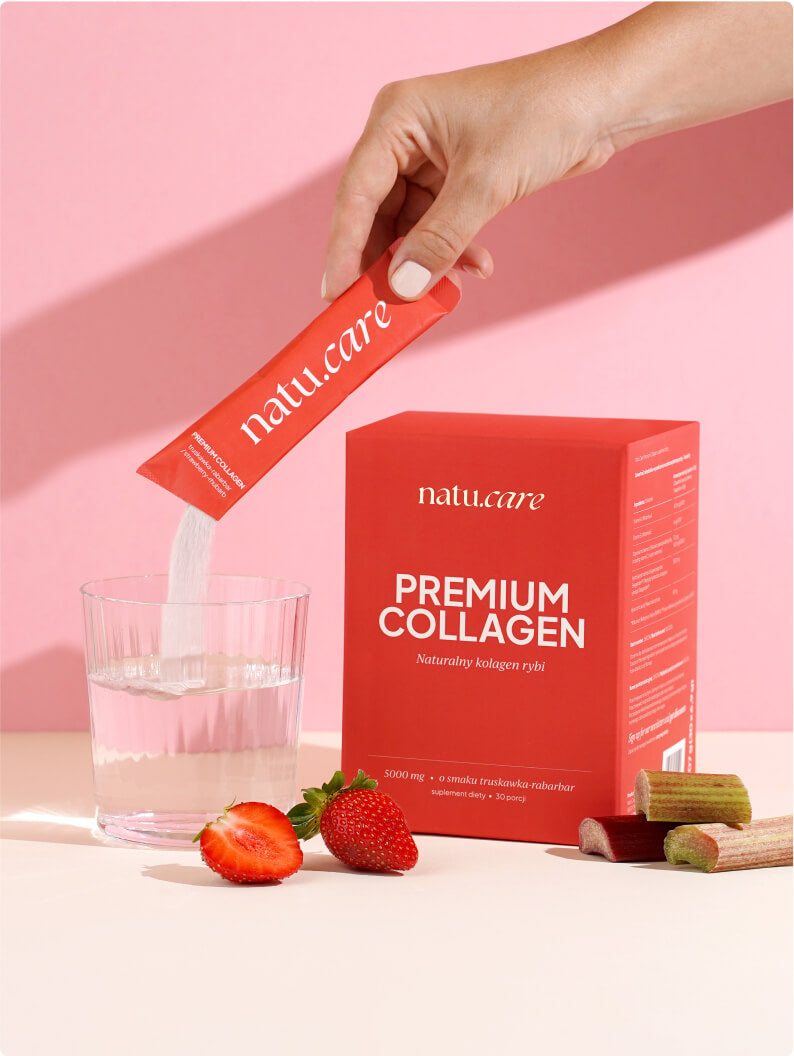 Kolagen Premium 5000 mg, truskawka-rabarbar