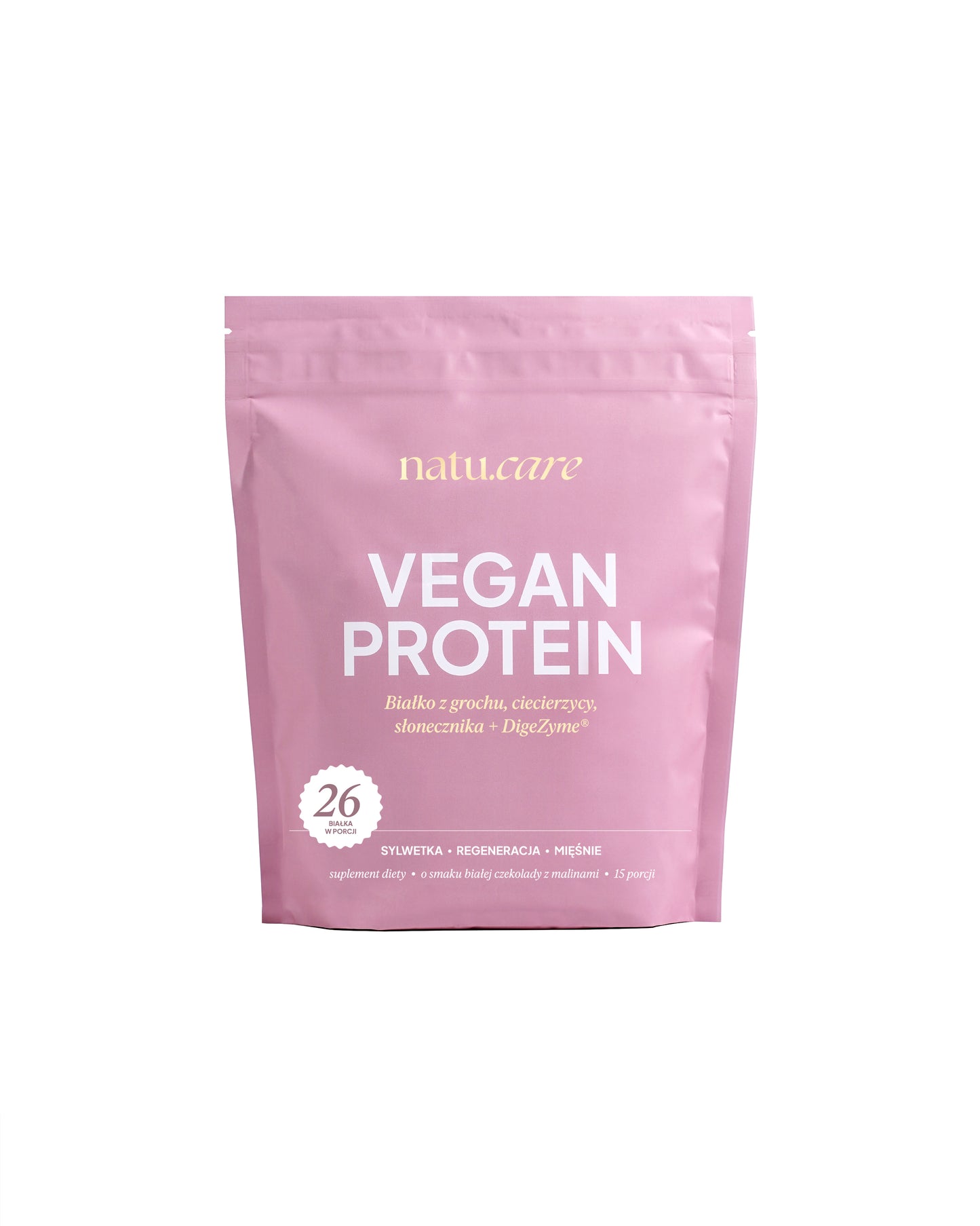 Białko Wegańskie, biała czekolada - malina